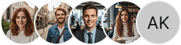 Plusieurs avatars de profils d'investisseurs sur le bloc d'examen du trading Plume Rendoire
